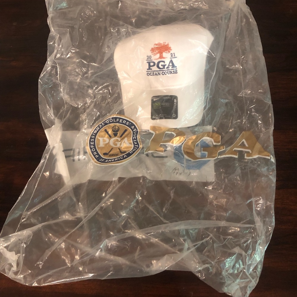 NWT Nike unisex 2021 PGA Ocean Course White Adjustable Polyester Hat